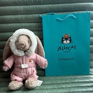NWT & Bag RARE Jellycat Bashful Bunny 'Snow Suit' (2025 drop)